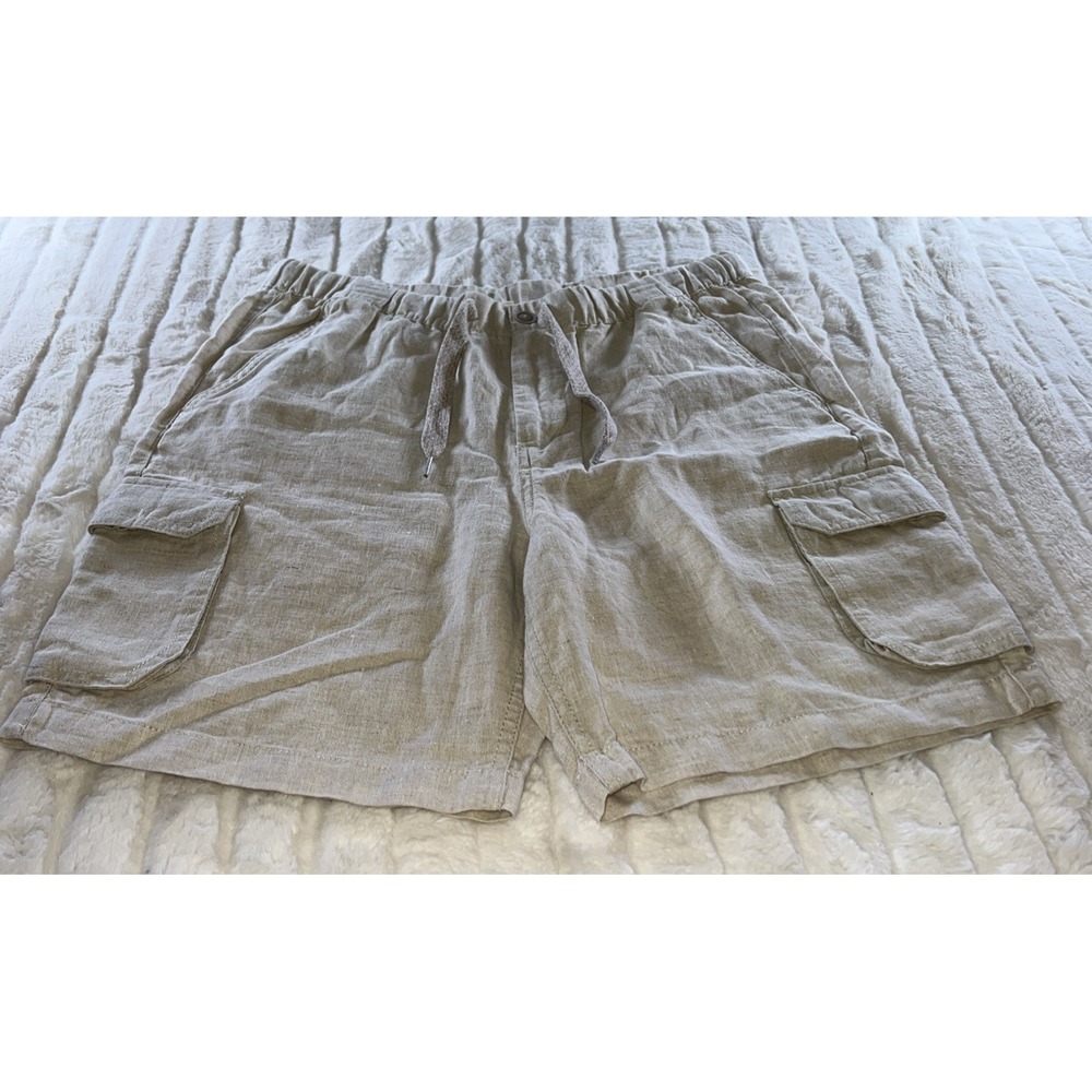 Ocean & Coast Men's Washable‎ Linen coastal preppy Cargo Shorts Size 32 Stretch